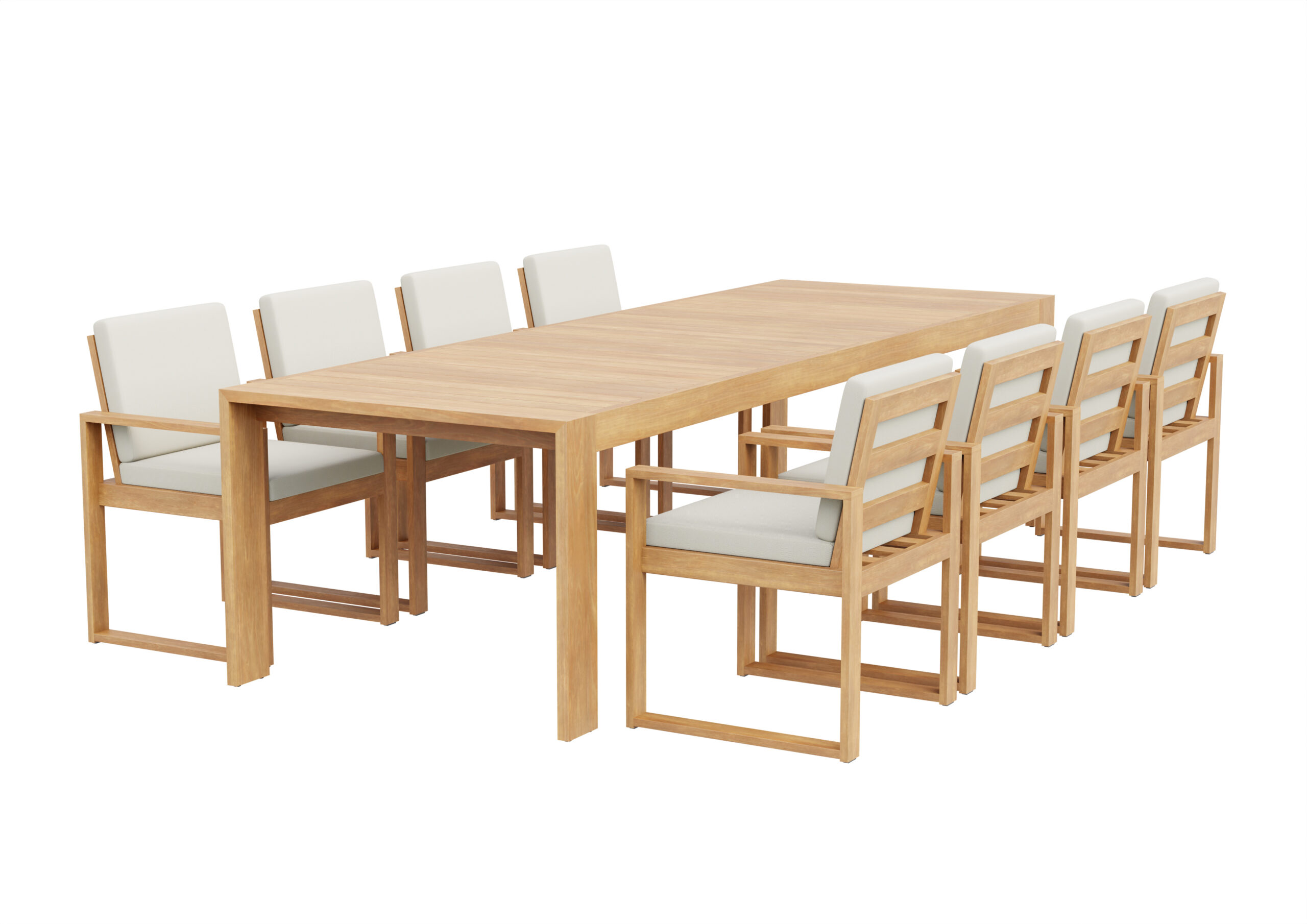 Gigi Dining table 300cm with chairs - 01